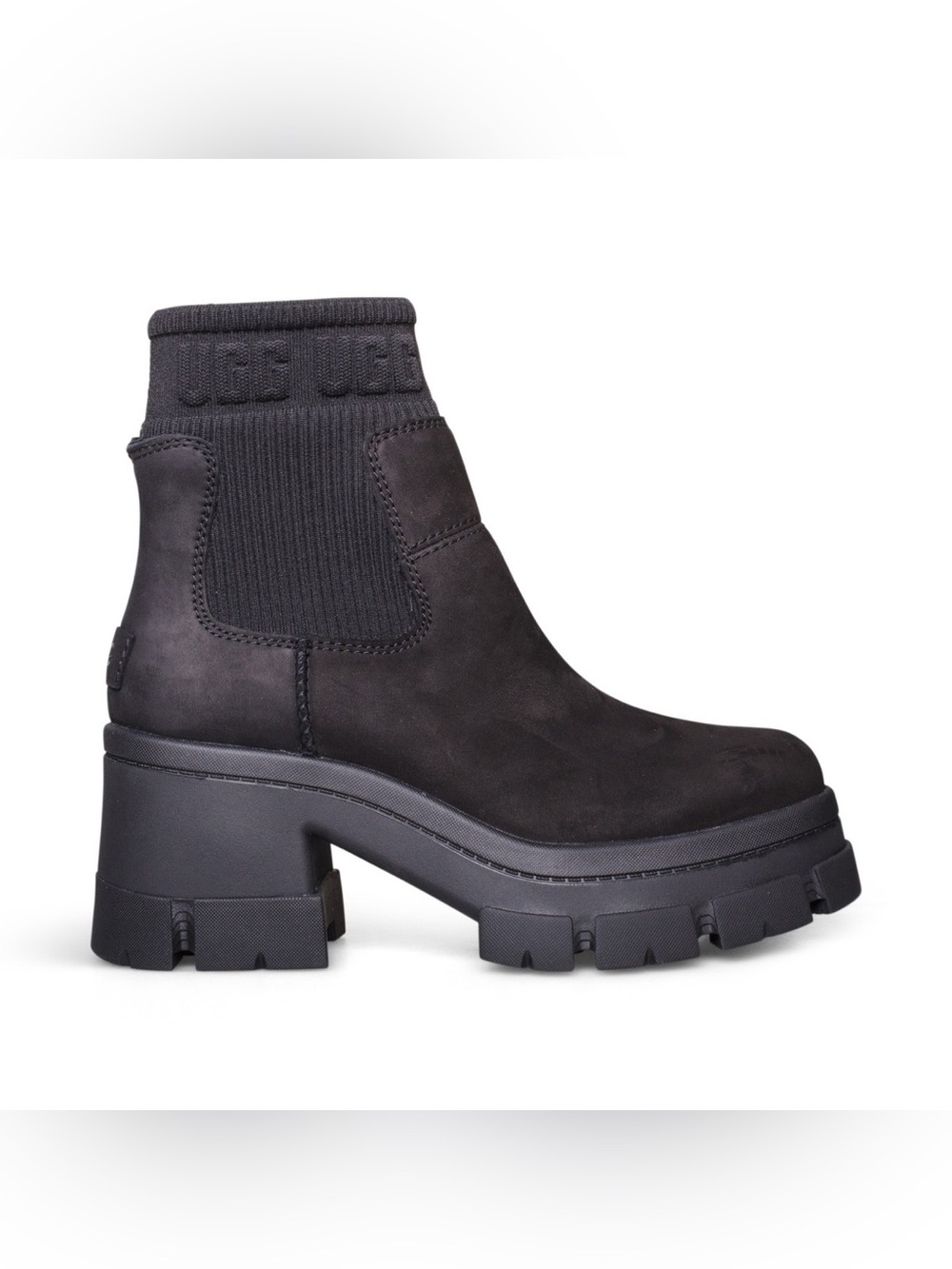 UGG BROOKLYN CHELSEA BLACK LEATHER‎ WATERPROOF WOMEN'S BOOTS SIZE US 9.5